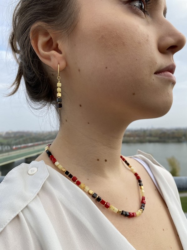 sterling silver cube earrings