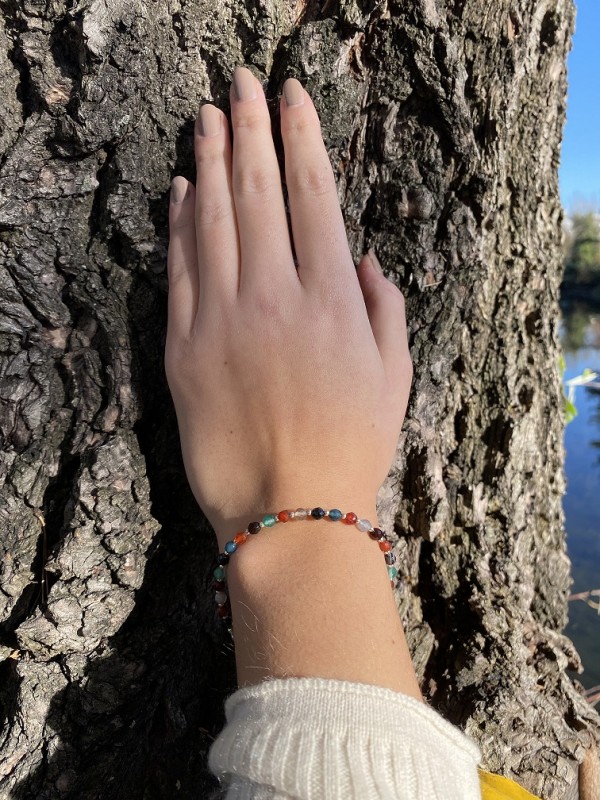 Colorful agate bracelet