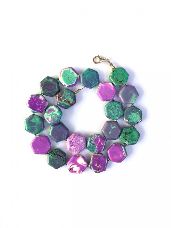 Naszyjnik howlith srebro 925