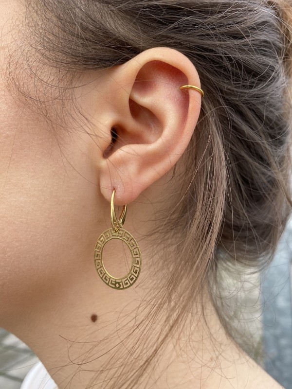 kolczyki srebro pozlacane