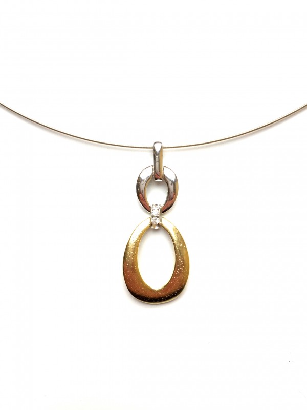 sterling silver pendant with zirconia