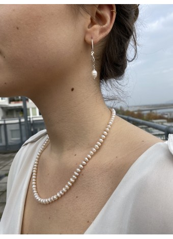 Cultured pearl earrings sterling silver