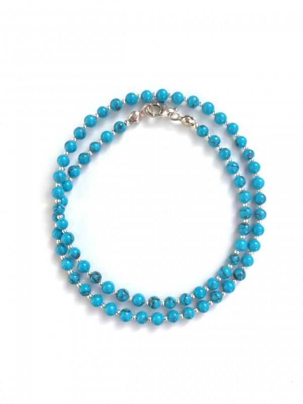 Howlith necklace sterling silver