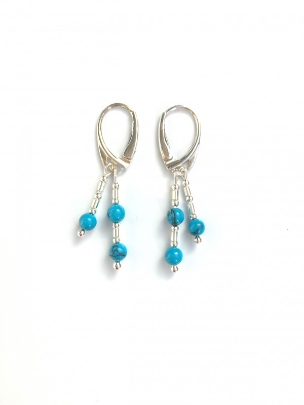 Howlith earrings sterling silver