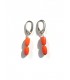 Coral earrings 925 sterling silver