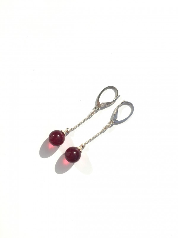 Natur Bernstein Ohrringe Silber 925