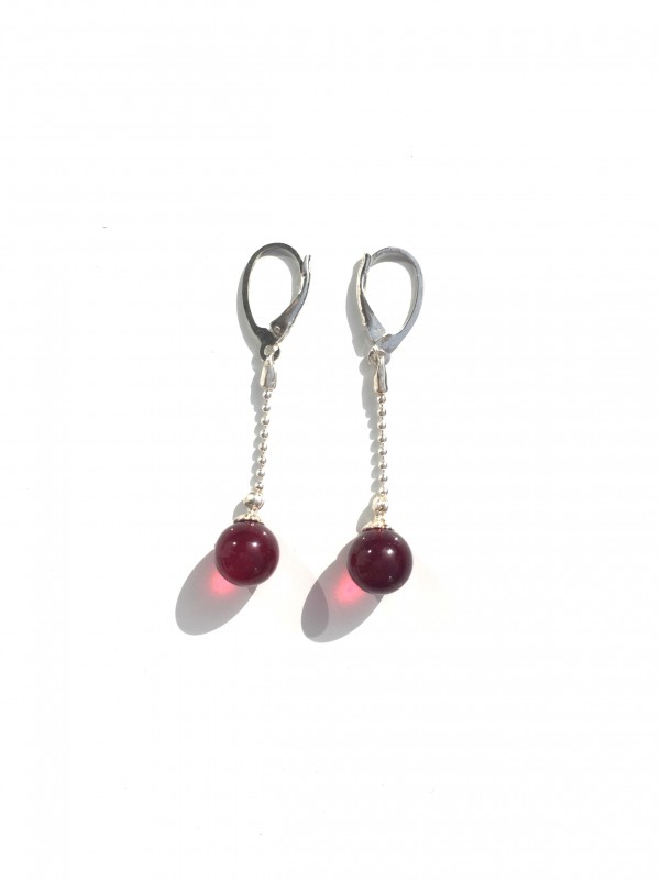 Natur Bernstein Ohrringe Silber 925