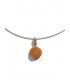 Amber pendant 925 sterling silver
