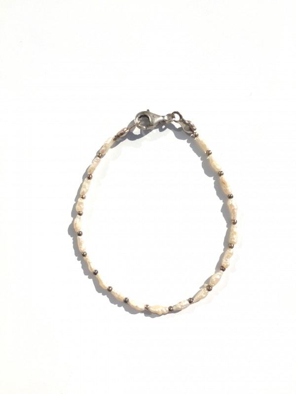 Freshwater pearl bracelet 925 sterling silver