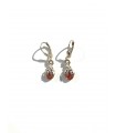 Ladybug earrings amber 925 sterling silver