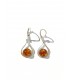 Sterling silver amber earrings