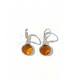 Amber earrings sterling silver