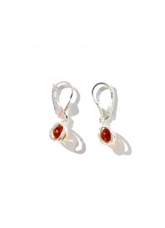 Baltic Amber earrings sterling silver