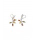 Natur amber earrings sterling silver
