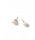 Sterling silver pearls stud earrings