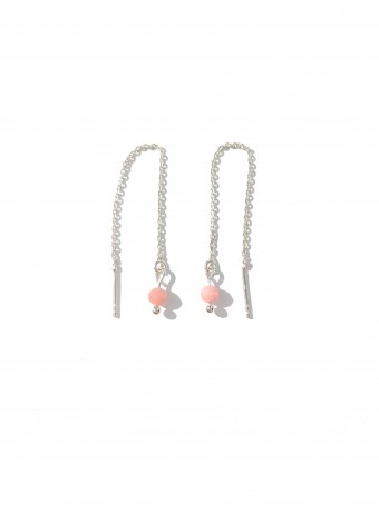 Opal Sterling silver earrings with chain