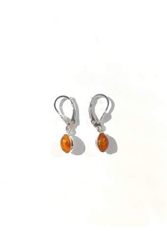 Baltic Amber earrings 925 sterling silver