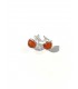 Amber stud earrings 925 sterling silver