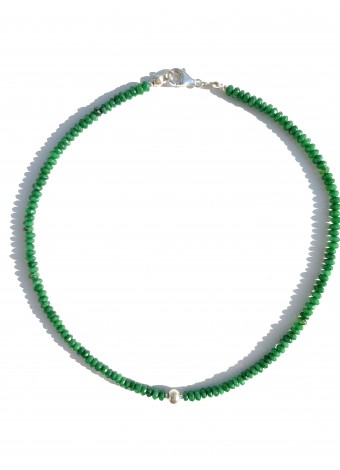 Green necklace 925 sterling silver