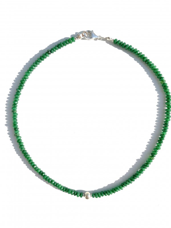 Green necklace 925 sterling silver