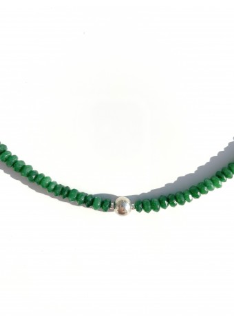 Green necklace 925 sterling silver