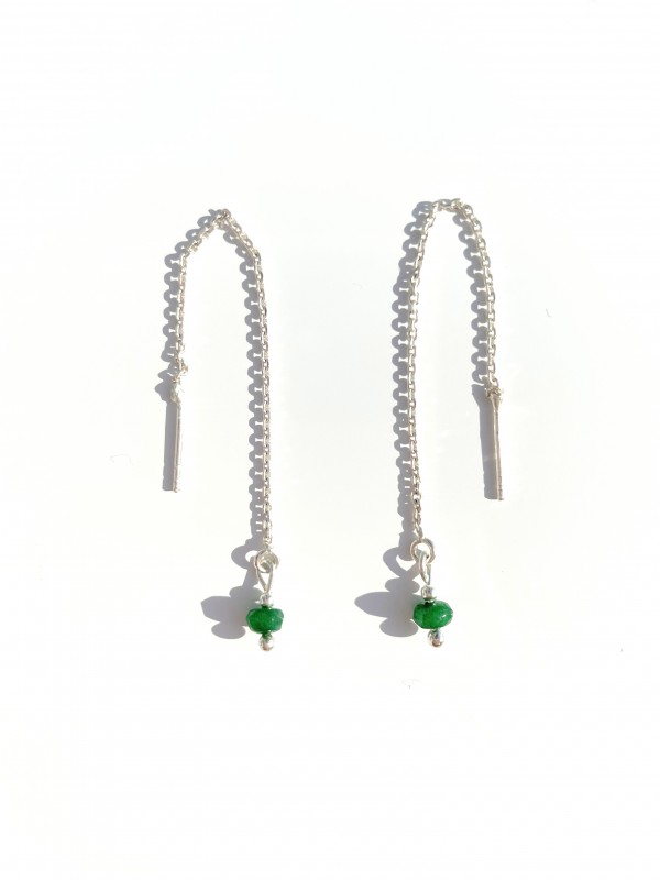 Natur Achat Durchzieher 925 Silber