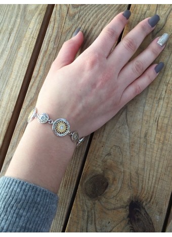 Sterling silver bracelet with zirconia