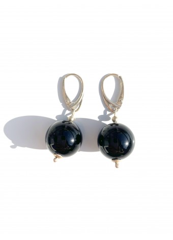 onyx earrings 925 sterling silver