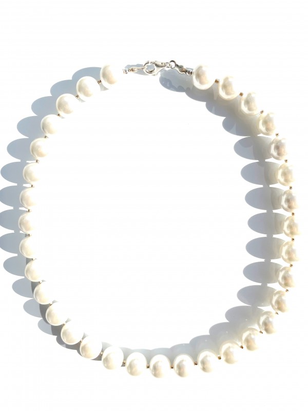 Perlmutt Halskette 925 Silber