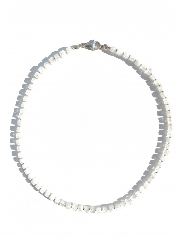 Rock crystal necklace sterling silver