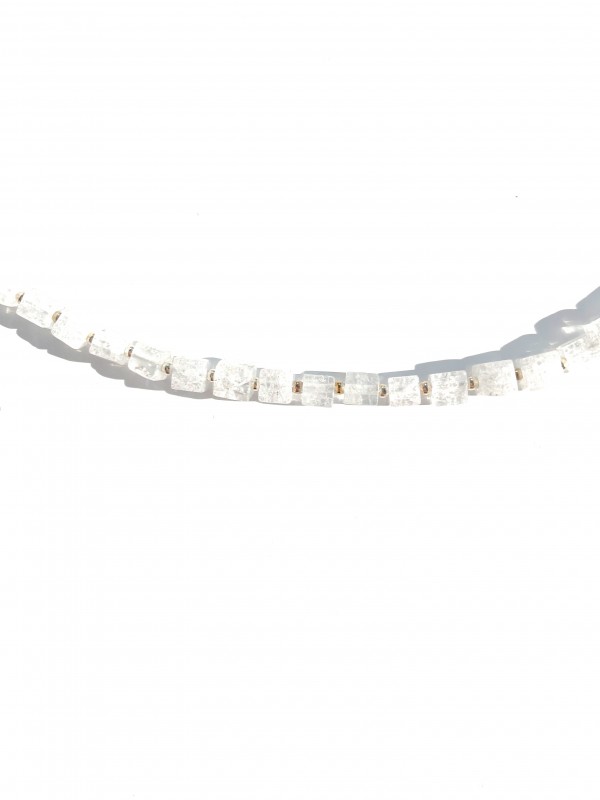 Naszyjnik kostka kryształ górski