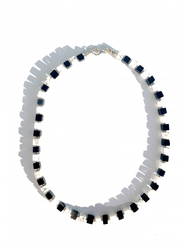Howlith-onyx necklace 925 sterling silver