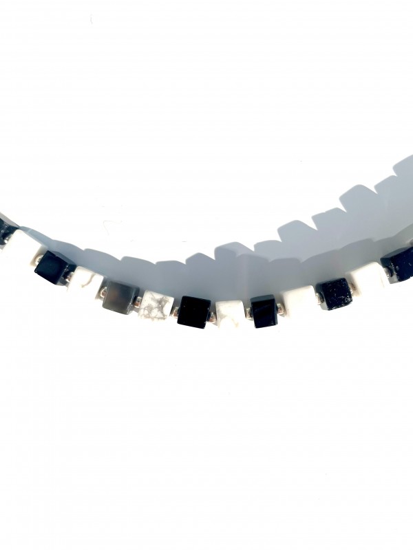 Howlith-onyx necklace 925 sterling silver