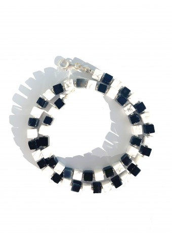 Howlith-onyx necklace 925 sterling silver