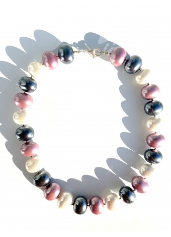 Mother of pearl necklace 925 sterling silver