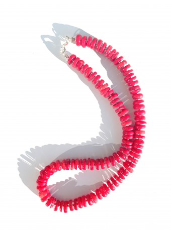 Bamboo coral necklace 925 sterling silver