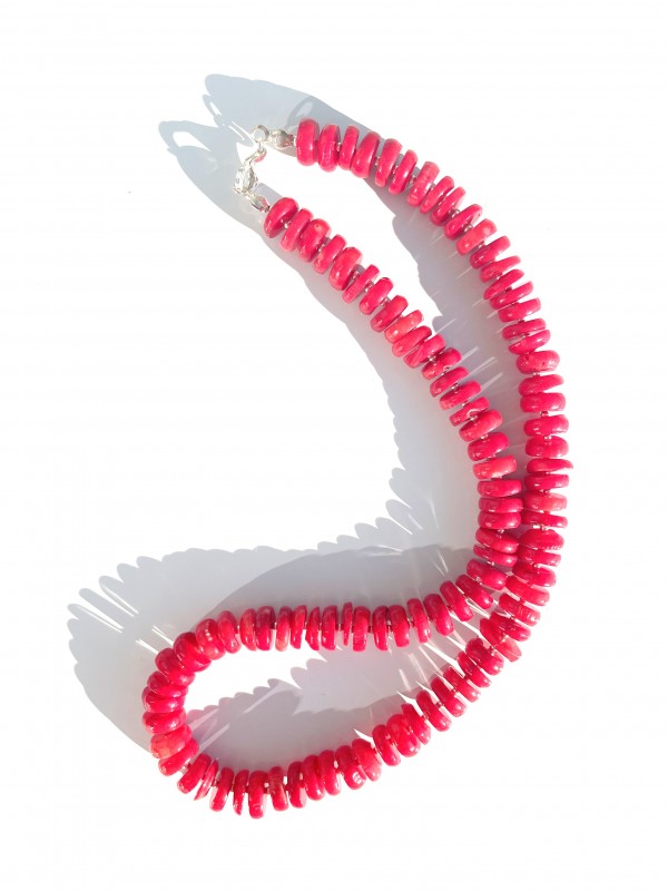 Bamboo coral necklace 925 sterling silver