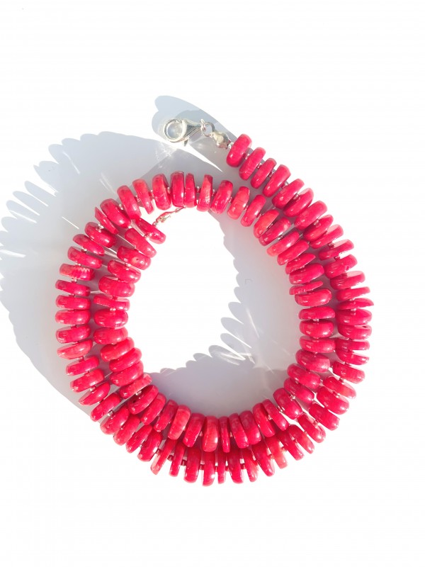 Bamboo coral necklace 925 sterling silver