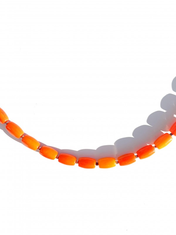 Coral necklace 925 sterling silver