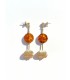 Long Amber Earrings silber gold plated