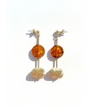 Long Amber Earrings silber gold plated
