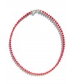 Coral necklace sterling silver