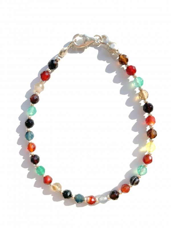 Colorful agate bracelet