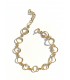 Silver gold plated bracelet with zirconia