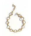 Silver gold plated bracelet with zirconia
