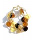 Amber bracelet with gold plated elements