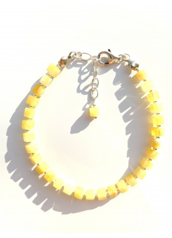 Amber bracelet yellow