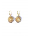Silber Ohrringe mit Zirkonia 925 Silber und vergoldete Silber