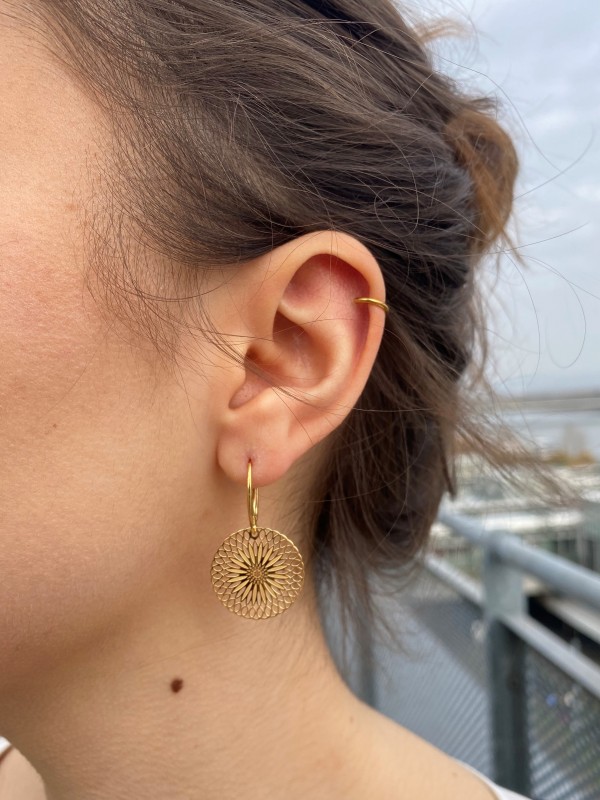 Kolczyki z pozłacanego srebra