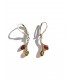 Amber earrings sterling silver